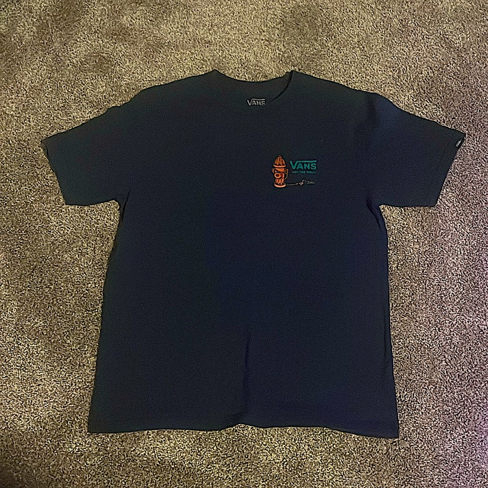 Navy Vans skateboarding dog t-shirt